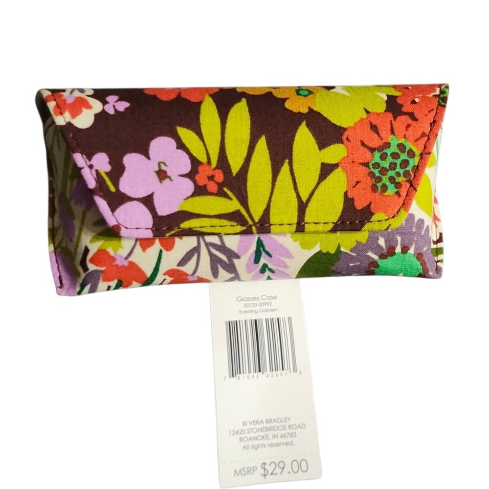 Vera Bradley Glasses Case Evening Garden Floral Eyeglass Sunglasses 50733-20992
